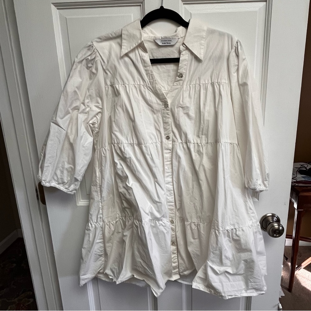 & other stories poplin mini dress